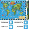 Kid's World Map Interactive Wall Chart with Free App