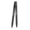 Felt Tip Pens, Fine Point (0.4mm), Black, Black, Box of 12