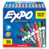 ERSSAN1921061.jpg Low Odor Dry Erase Markers, Chisel Tip, Assorted, 36 Count