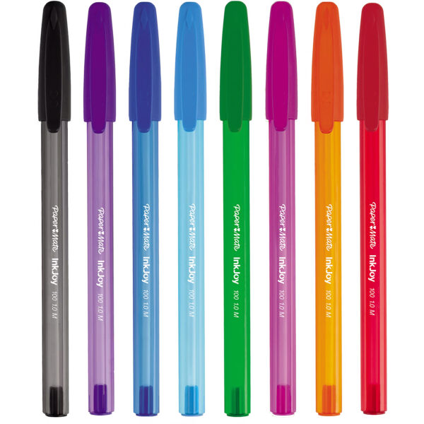 InkJoy 100ST Ballpoint Pens, Medium Point, Assorted Ink, 8 Per Pack, 6 Packs