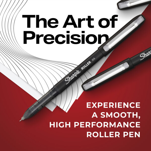 Rollerball Pen, Needle Point (0.5mm), Blue Ink, 2 Per Pack, 6 Packs