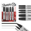 Permanent Markers Variety Pack, Fine, Ultra-Fine, & Chisel-Point Markers, Black, 6 Per Pack, 2 Packs