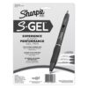 S-Gel, Gel Pens, Medium Point (0.7mm), Pearl White Body, Black Gel Ink Pens, 8 Count
