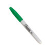 Fine Point Permanent Marker, Green, Box of 12