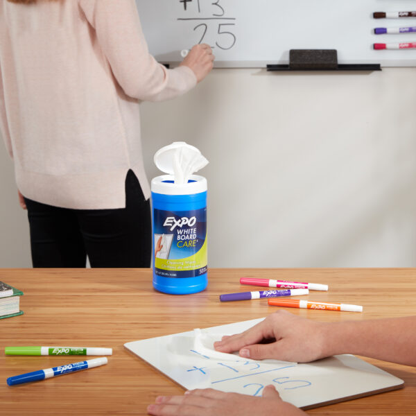 ERSSAN81850-2_1.jpg Dry-Erase Board Cleaning Wet Wipes, 50 Per Container, Pack of 2