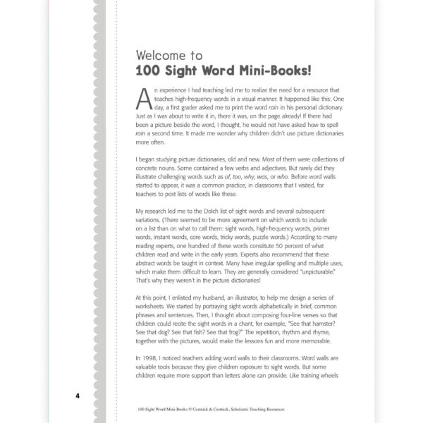 ERSSC-0439387809_1.jpg 100 Sight Word Mini-Books Activity Book, Grades K-2