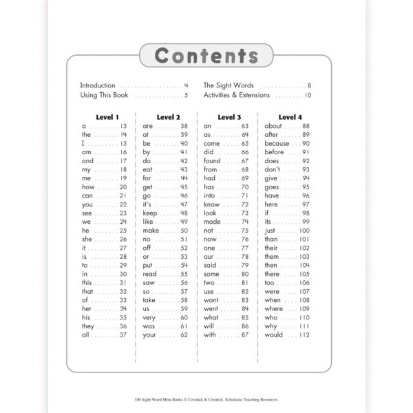 ERSSC-0439387809_2.jpg 100 Sight Word Mini-Books Activity Book, Grades K-2