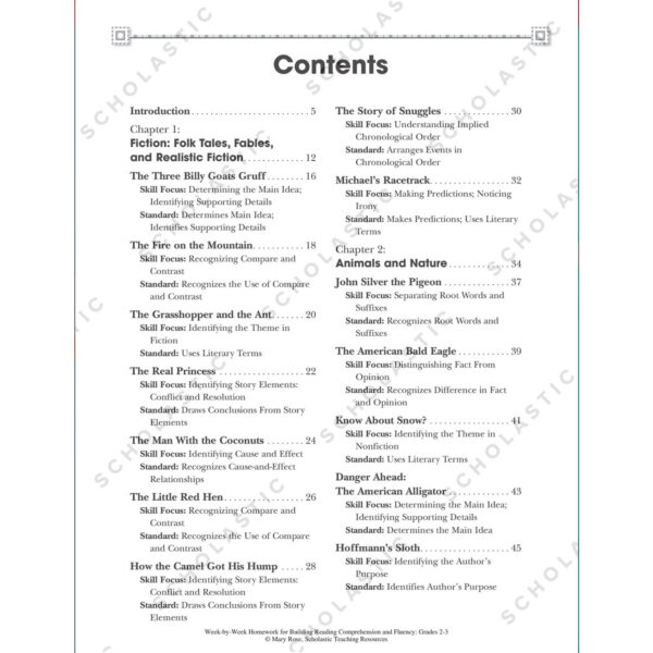 Week By Week Homework for Building Reading Comprehension and Fluency, Grades 2-3