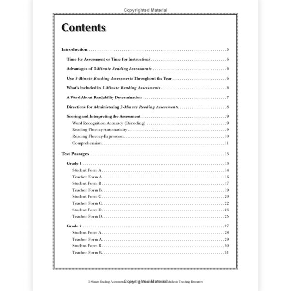3-Minute Reading Assessments: Word Recognition, Fluency, and Comprehension: Grades 1-4