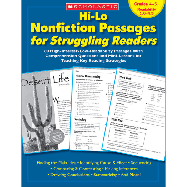 ERSSC-0439694973.jpg Hi-Lo Nonfiction Passages for Struggling Readers, Grades 4-5