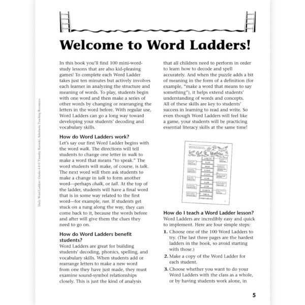 Daily Word Ladders, Grades 4-6
