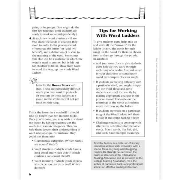 Daily Word Ladders, Grades 4-6
