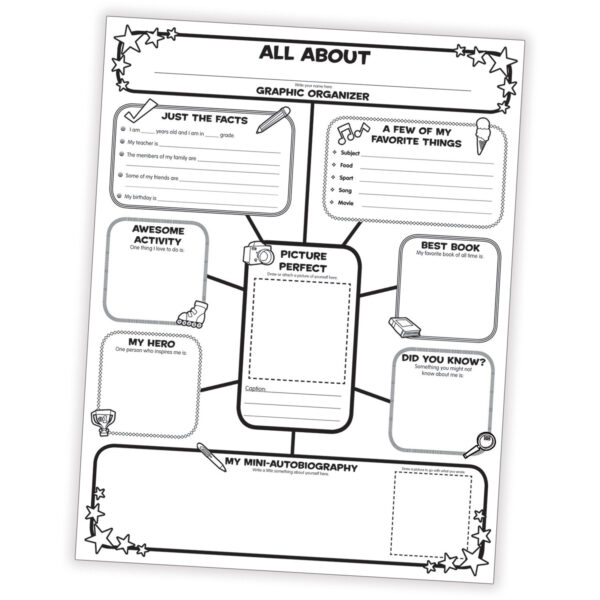 Graphic Organizer Poster, All-About-Me Web, Grades 3-6