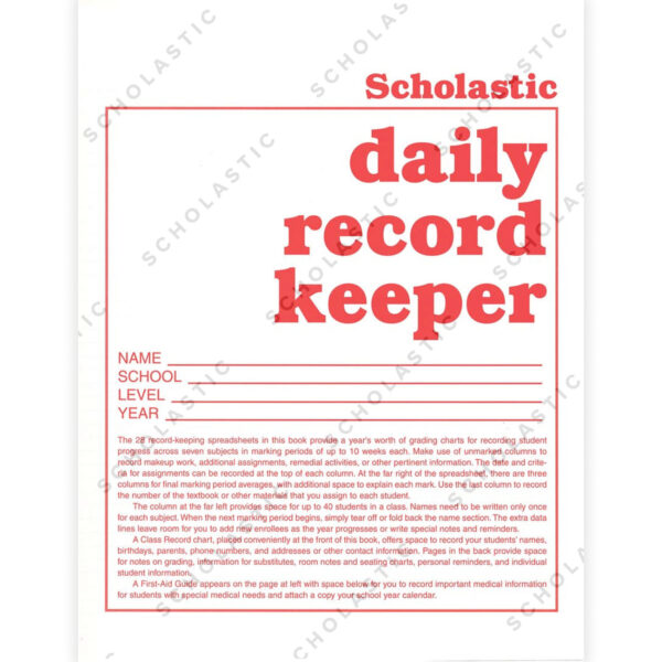 Scholastic Daily Record Keeper, Pack of 3