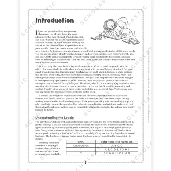Leveled Reading Response Activities for Guided Reading, Grade K-3
