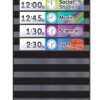 Daily Schedule Pocket Chart with Cards, Black