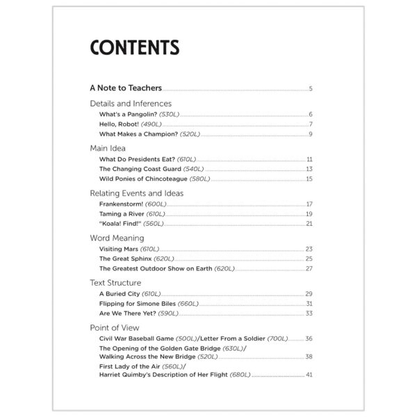 Informational Texts for Striving Readers: Grade 4