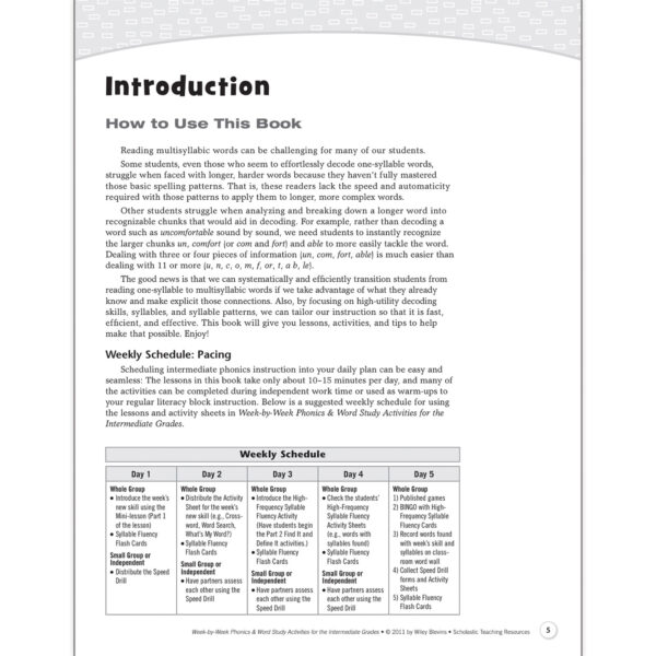 Week-by-Week Phonics & Word Study Book