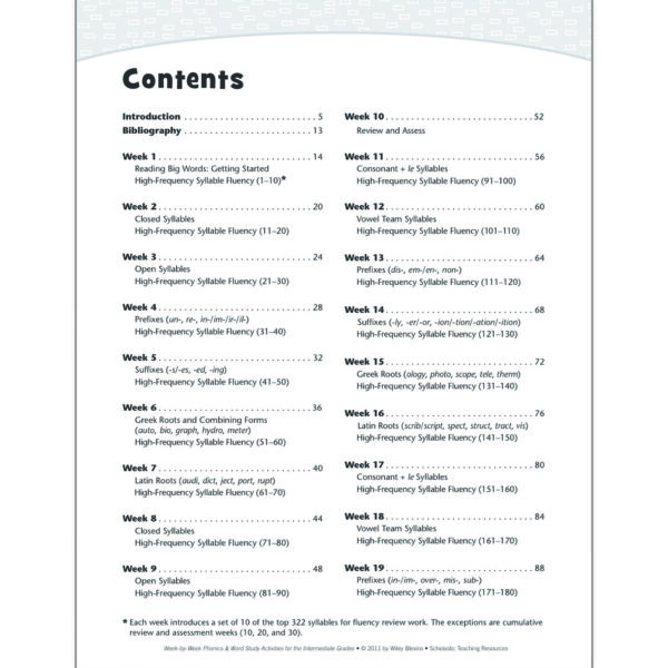 Week-by-Week Phonics & Word Study Book