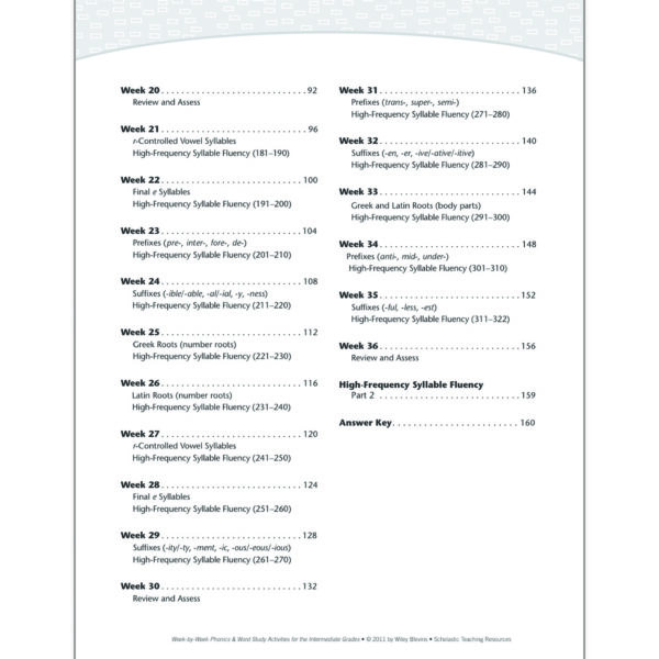 Week-by-Week Phonics & Word Study Book