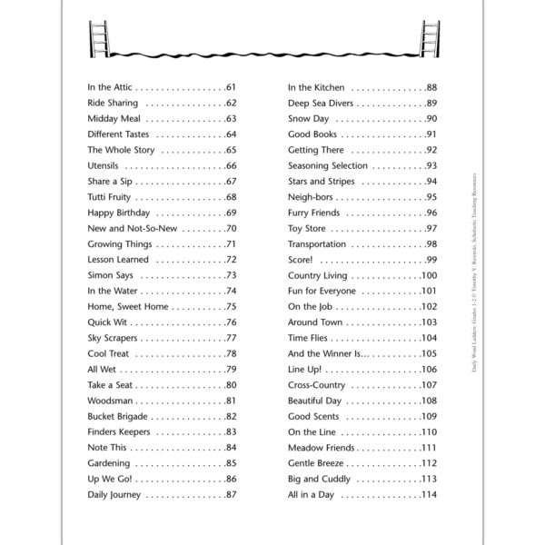 Daily Word Ladders Book, Grades 1-2