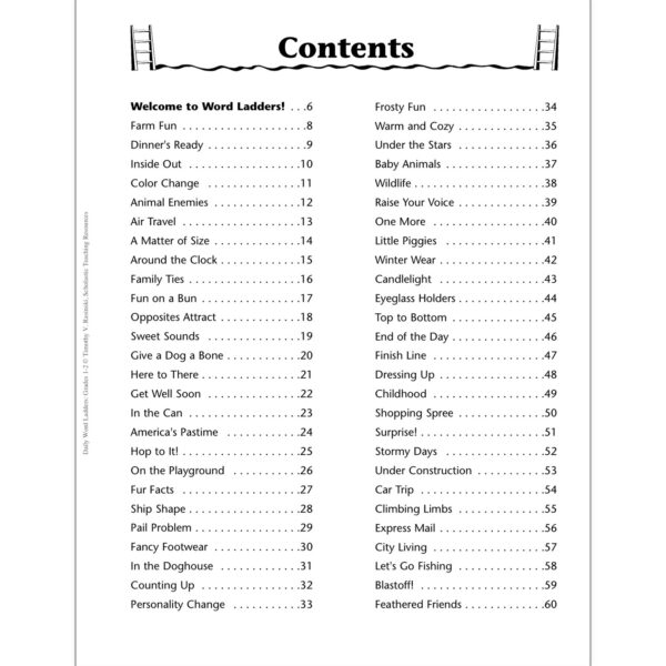 Daily Word Ladders Book, Grades 1-2
