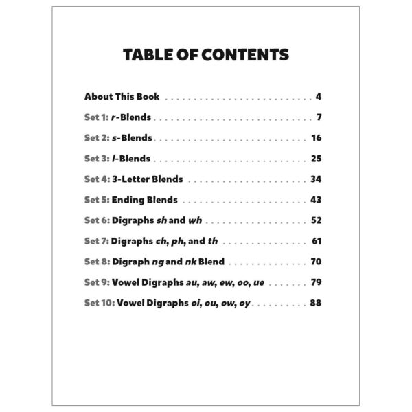 Phonics Bingo: Blends & Digraphs Activity Book