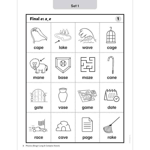 Phonics Bingo: Long & Complex Vowels Activity Book