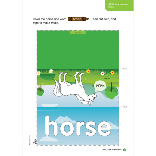 ERSSC-9781546106999-3_2-1.jpg Color, Cut & Paste Jumbo Workbook, Pack of 3