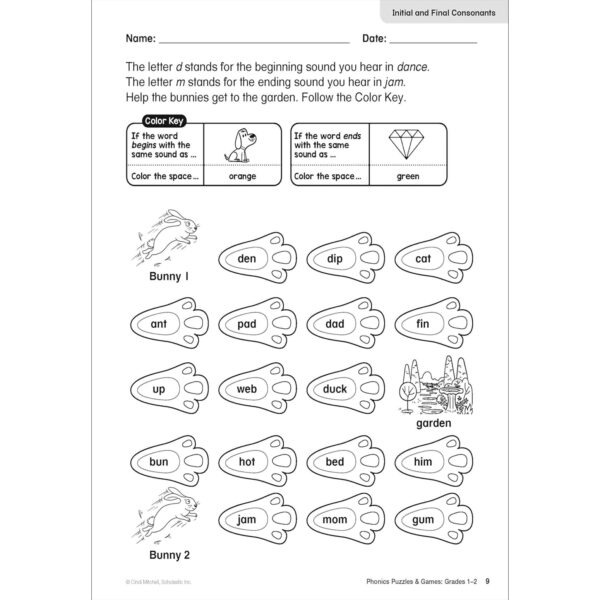 ERSSC-9781546113812_1-1.jpg Phonics Puzzles & Games Activity Book for Grades 1-2
