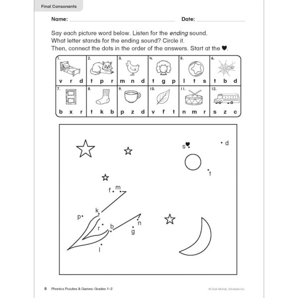 ERSSC-9781546113812_2-1.jpg Phonics Puzzles & Games Activity Book for Grades 1-2