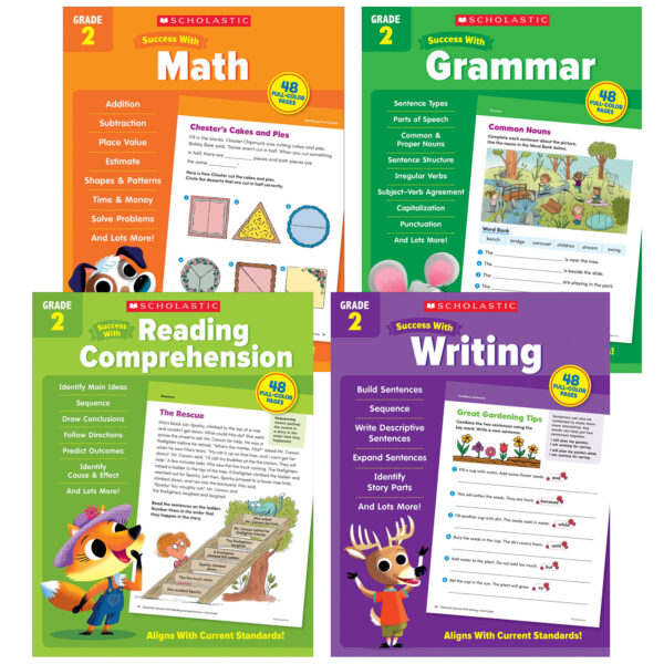 ERSSC-SWGR2ST.jpg Scholastic Second Grade Success Workbooks, 4 Book Set