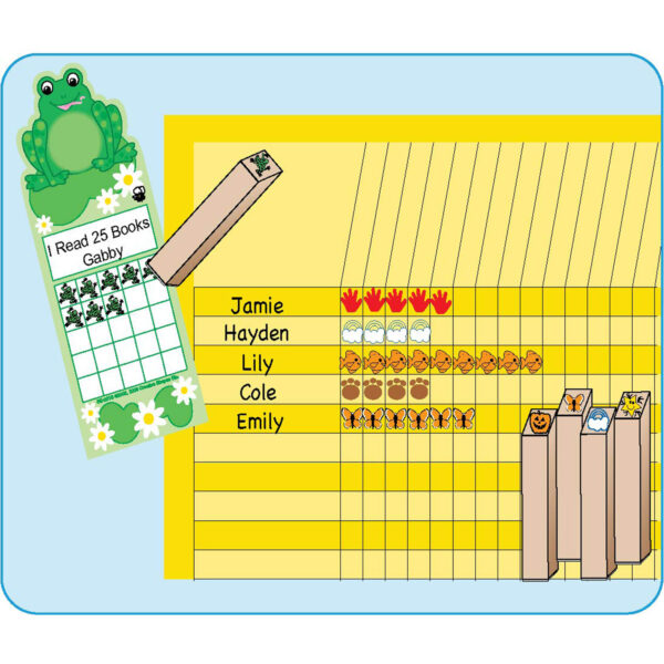 Horizontal Incentive Chart, 22" x 28", Assorted Colors, Pack of 12