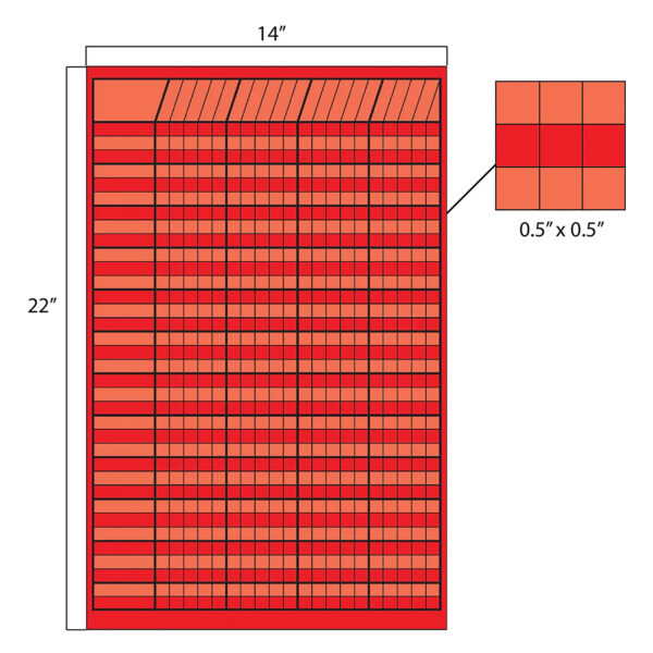 Vertical Incentive Chart, 14" x 22", Assorted Colors, Pack of 12