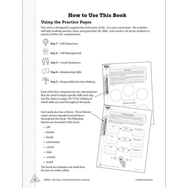 3DBook Template - Book07 180 Days of Social-Emotional Learning for Sixth Grade