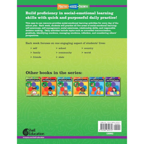 3DBook Template - Book07 180 Days of Social-Emotional Learning for Sixth Grade