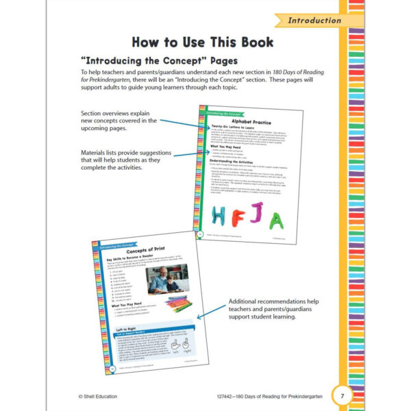 180 Days of Reading Workbook, Grade PreK