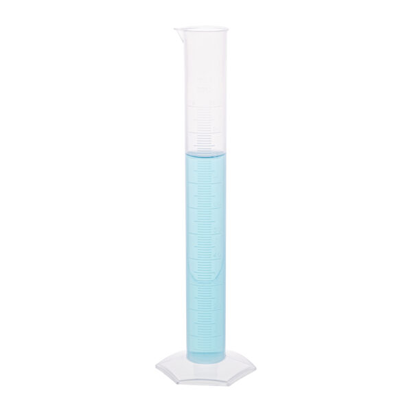 Polypropylene Measuring Cylinder, Hexagonal Base, 100ml, Pack of 12