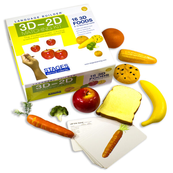 Language Builder 3D-2D Matching Kit, Foods