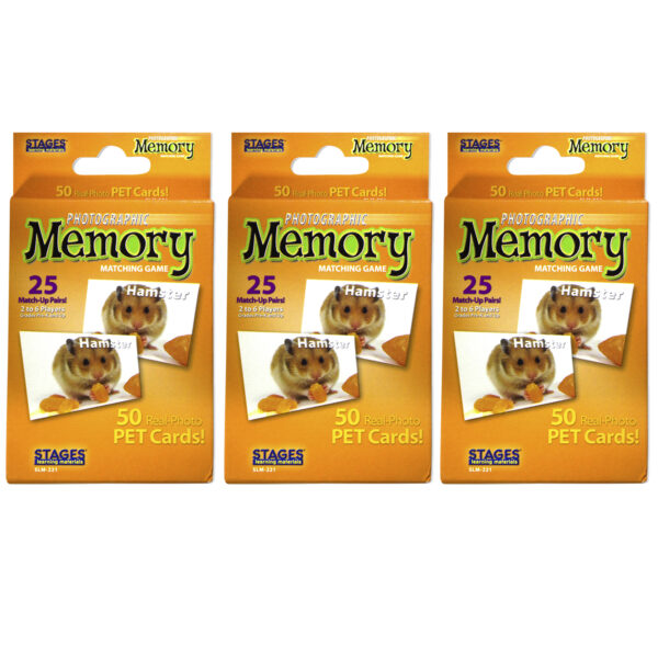 ERSSLM221-3.jpg Pets Photographic Memory Matching Game, Pack of 3