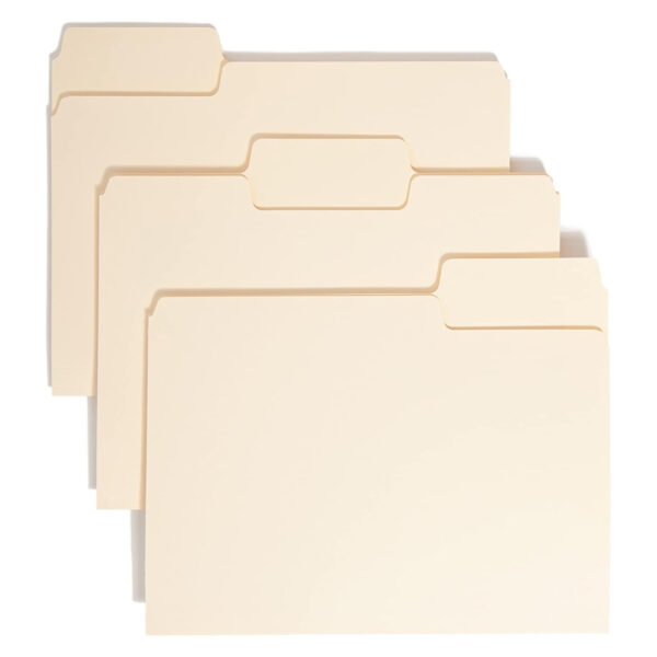 SuperTab File Folder, Oversized 1-3-Cut Tab, Letter Size, Manila, Pack of 24
