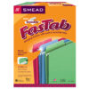 Erasable FasTab Hanging File Folder, 1-3-Cut Built-In Tab, Letter Size, Assorted Colors, Box of 18
