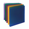 Poly File Jacket, Straight-Cut Tab, 1" Expansion, Letter Size, Assorted Colors, 10 Per Pack