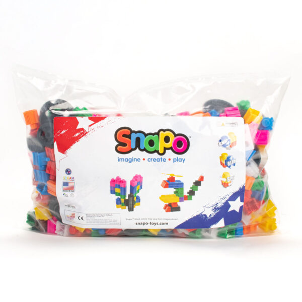 Snapo Bag Medium, Front Building Blocks, Epic Builder's Kit, 550 Pieces