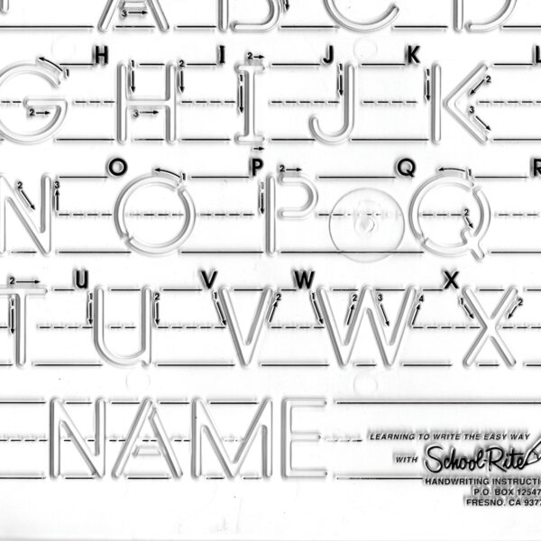 Handwriting Instruction Guide Template, Uppercase Manuscript