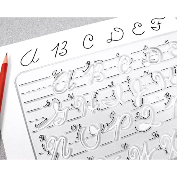 Handwriting Instruction Guide Template, Uppercase Cursive