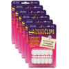 StikkiCLIPS Adhesive Clips, White, 20 Per Pack, 6 Packs