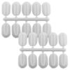 StikkiCLIPS Adhesive Clips, White, 20 Per Pack, 6 Packs