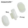 StikkiCLIPS Adhesive Clips, White, 20 Per Pack, 6 Packs