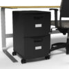 2-Drawer Mobile File Cabinet with Lock, Legal-Letter, Black